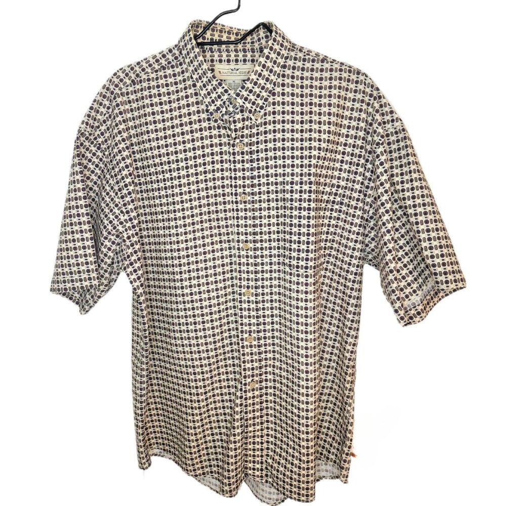 Short Sleeve Vtg Retro Button Down Shirt 100% Cotton Excellent Cond. Size XL